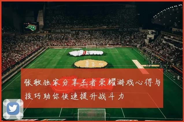 张敏独家分享王者荣耀游戏心得与技巧助你快速提升战斗力